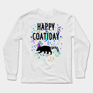 Happy Coati Day Proboscis Gift Fun Long Sleeve T-Shirt